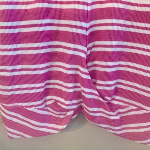 NWT Tank Top XL (14/16 Girls) Nordstrom Pink White Stripes Ribbed Tank - Picture 4 of 13